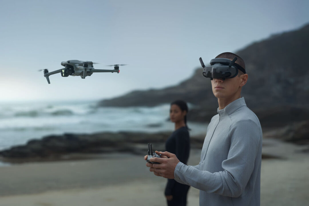 DJI Goggles 3 while being used
