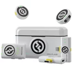 Hollyland Lark M2 Microphone box items, white color