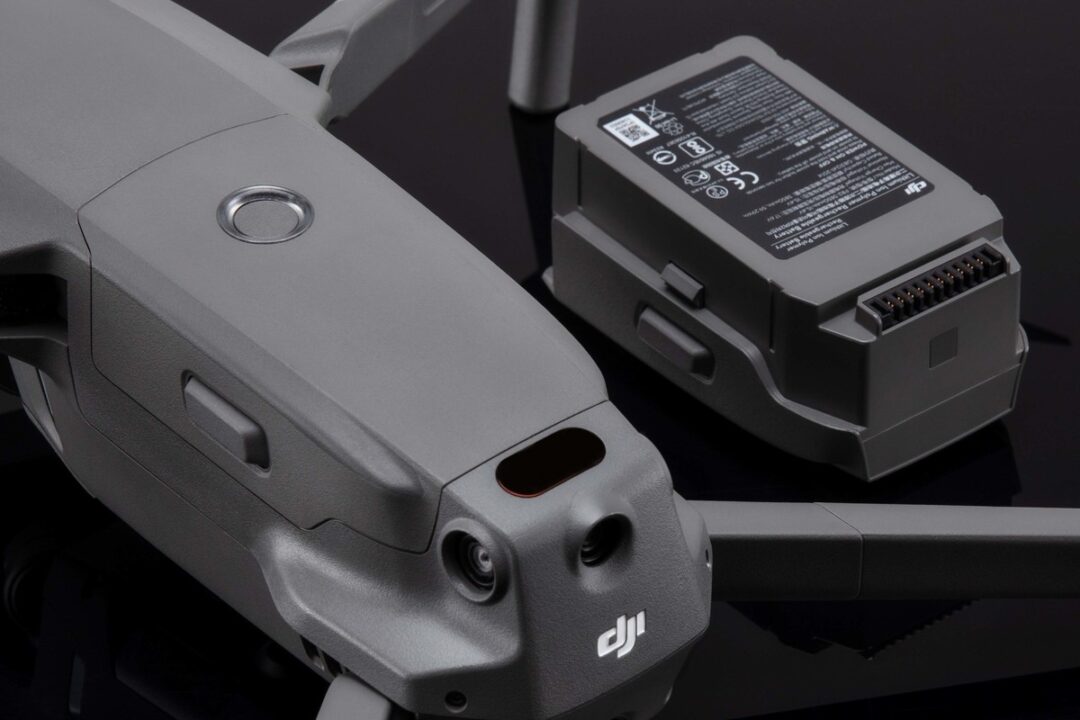 Mavic 2 Intelligent Flight Battery sitting near the drone