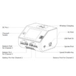 buy HOTA HOTA D6 Pro AC 200W DC 650W 15A*2 Dual Channel Lipo Charger With Wireless Charging for NiZn/Nicd/NiMH Battery from duabi