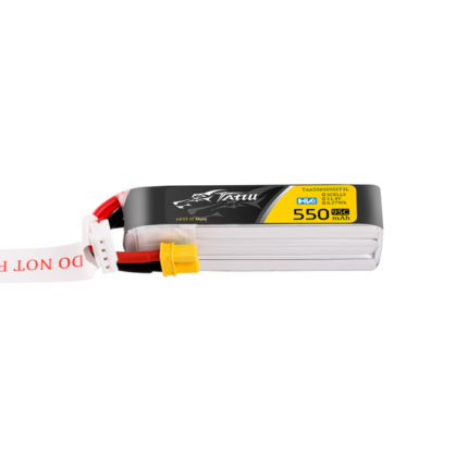 Tattu 550mAh 3S 95C 11.4V HV Lipo Battery Long Pack with XT30 Plug TOP