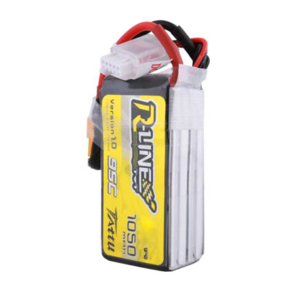 Tattu 1050mAh 4s 95C 14.8v R-Line Lipo Battery Pack with XT30 Plug ISOMETRICE