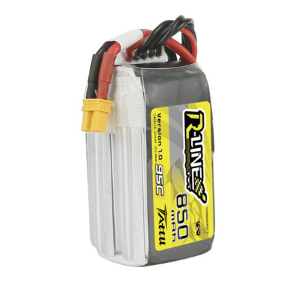 Tattu 850mAh 4s 95C 14.8V R-Line Lipo Battery Pack with XT30 Plug ISOMETRICE