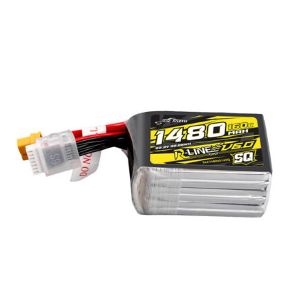 Tattu Tattu R-Line Version 6.0 1480mAh 160C 6S 22.2V SQ Lipo Battery Pack with XT60 Plug TOP