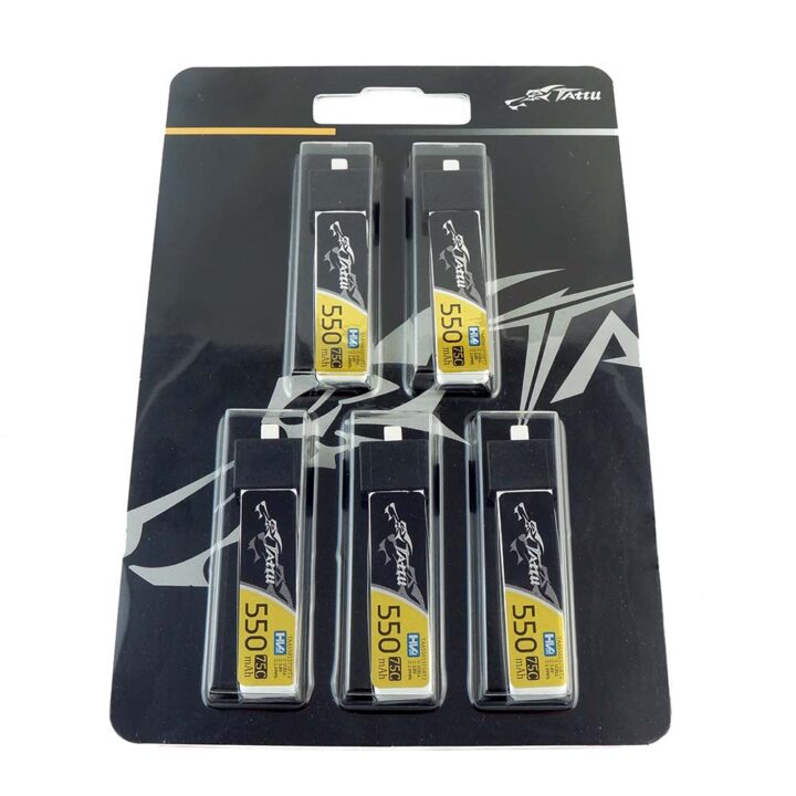 Tattu 1S 550mAh 75C 3.8V HV Lipo Battery Pack with BT 2.0 Plug PACKAGE