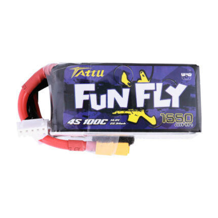 Tattu Tattu 1550mAh 4s 100C 14.8V FunFly lipo battery pack with XT60 Plug TOP