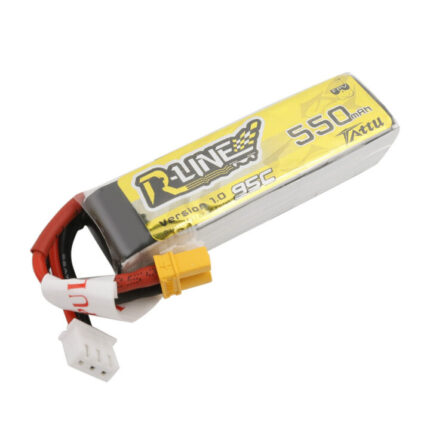 Tattu 550mAh 2S 7.4V R-Line Lipo Battery Pack with XT30 Plug PERSPECTIVE