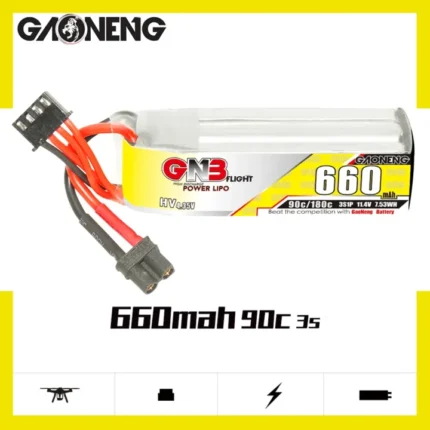 GAONENG GNB LiHV 3S 11.4V 660mAh 90C XT30 LiPo Battery BANNER