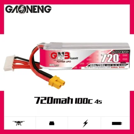 GAONENG GNB LiHV 4S 15.2V 720mAh 100C XT30 LiPo Battery Long Type BANNER