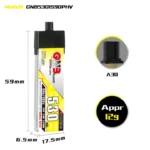 GAONENG GNB LiHV 3S 11.4V 720mAh 100C XT30 LiPo Battery CONNECTOR