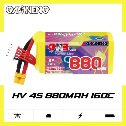 GAONENG GNB LiHV 4S 15.2V 880mAh 160C XT30 LiPo Battery BANNER