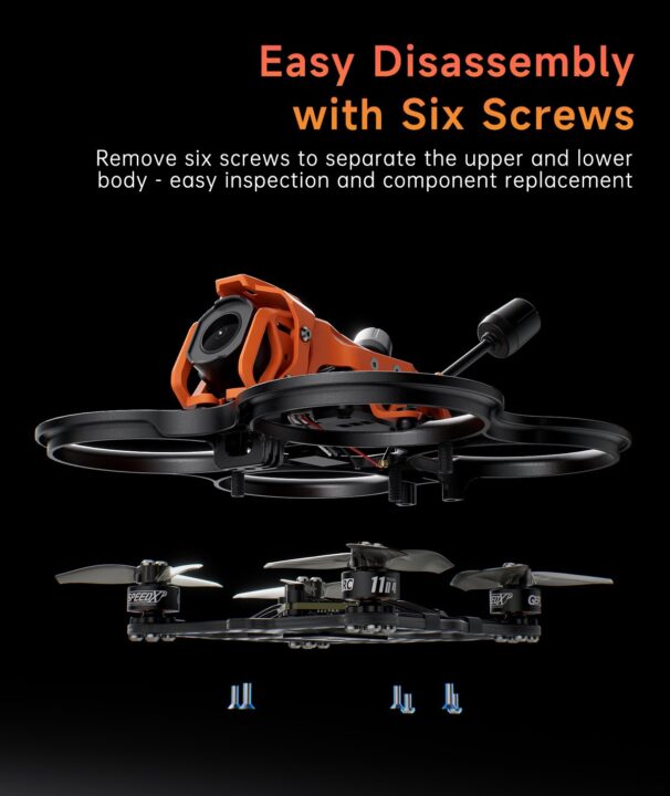 GEPRC DarkStar22 O4 Pro CineWhoop Quadcopter DISASSEMBLED