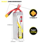 GAONENG GNB 6S 22.2V 3300mAh 100C LiPo Battery XT60 CONNECTOR