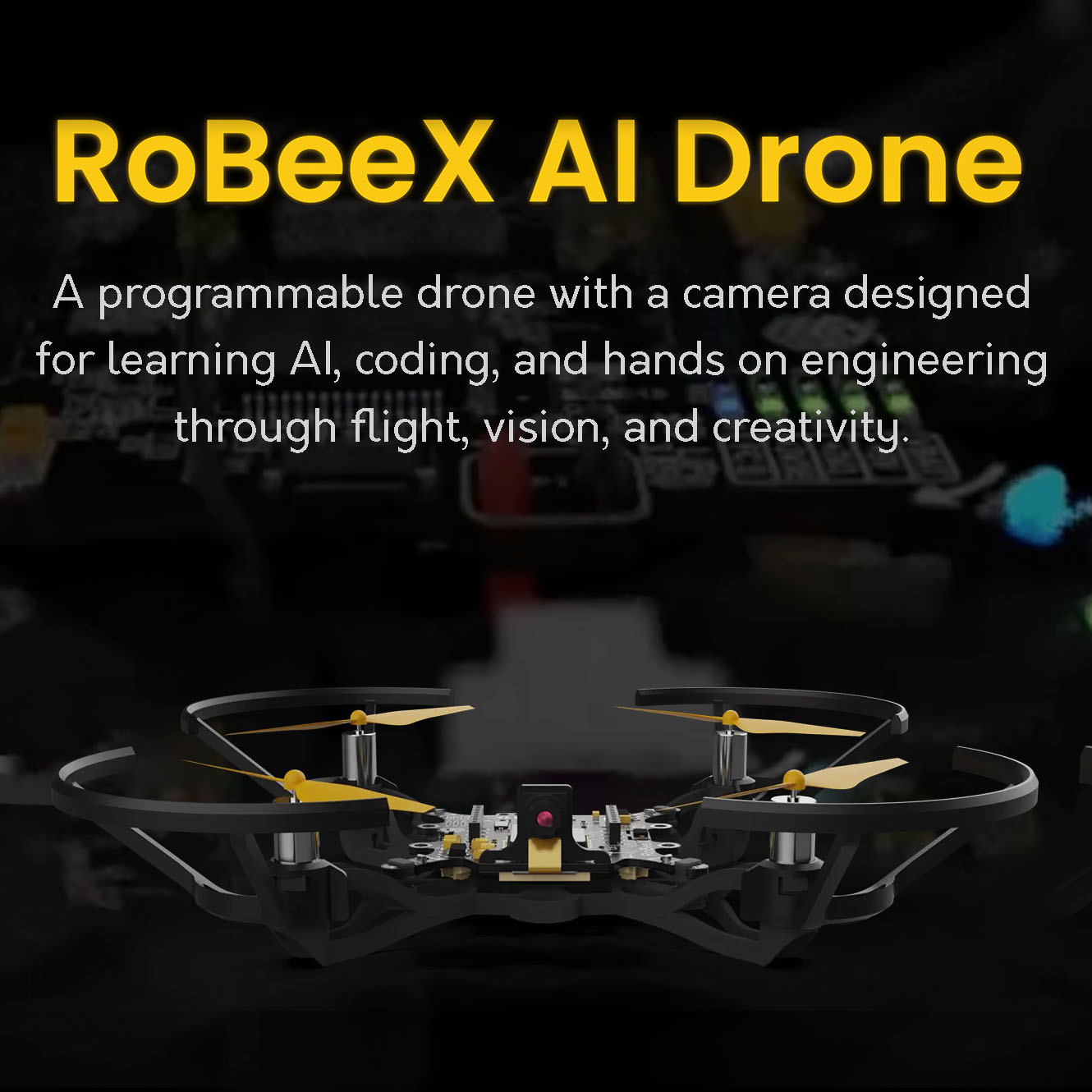 RoBeeX AI Drone for Coding, AI & STEM Learning