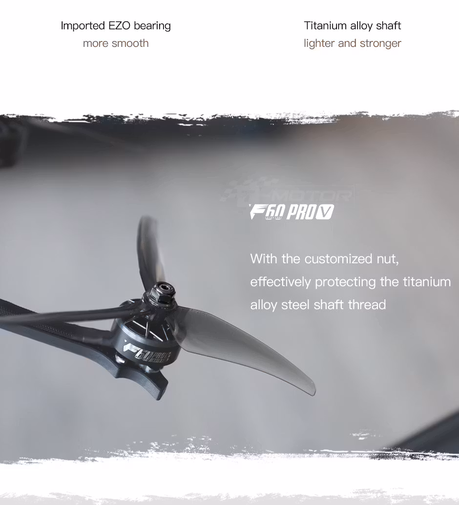 F60PRO V 2207.5 Brushless Racing Motor for 5 inch FPV Drones BANNER 3