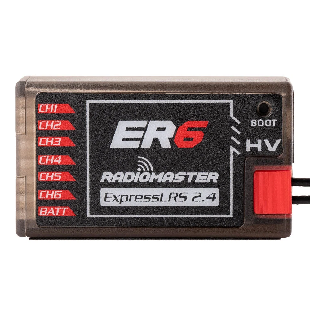 RADIOMASTER ER6 2.4GHz ELRS PWM Receiver FRONT VIEW