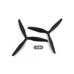 HQProp Thin Electric 8x8x3 three-blade propellers with mounting adapter rings, same E-8X8X3 CW CCW model